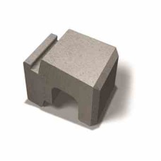 Benders lenktas atraminės sienėlės blokas Norblock Mini lygus 250x280x170 (Spalva - pilka)