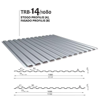 Trapecinis profilis TRB 14/1080 Trapecinis profilis TRB 14/1080