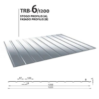 Trapecinis profilis TRB6/1200 fasadinis Trapecinis profilis TRB6/1200 fasadinis