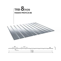 Trapecinis profilis TRB 8/1170 Trapecinis profilis TRB 8/1170