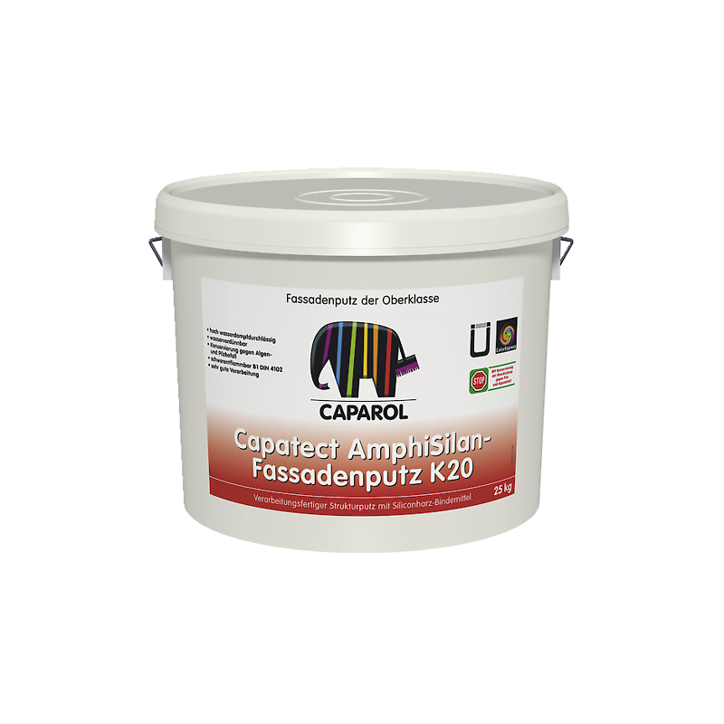 Silikoninis tinkas AmphiSilan-Fassadenputz K20 25.0kg Silikoninis tinkas AmphiSilan-Fassadenputz K20 25.0kg