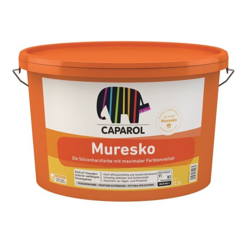Aukštos kokybės fasadiniai dažai CAPAROL Muresko-Premium 10,0l