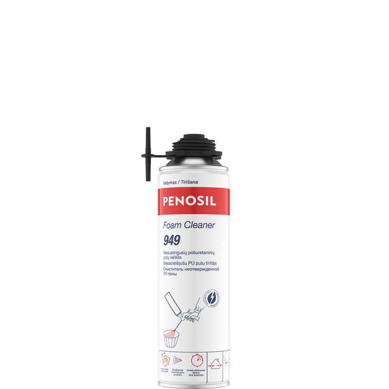 Nesustingusių poliuretano putų valiklis Penosil Foam Cleaner 949, 500 ml