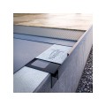 Renoplast terasų ir balkonų užbaigimo profilis su drenažu kereminių plytelių gindų dangai K35