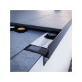 Renoplast terasų ir balkonų užbaigimo profilis ventiliuojamai akmens masės, storų keraminių plytelių ar betono grindų dangai W35