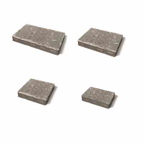 Benders skirtingų matmenų betoninių trinkelių komplektas Orlando Multisize Antik 60mm (Spalva - grafito)