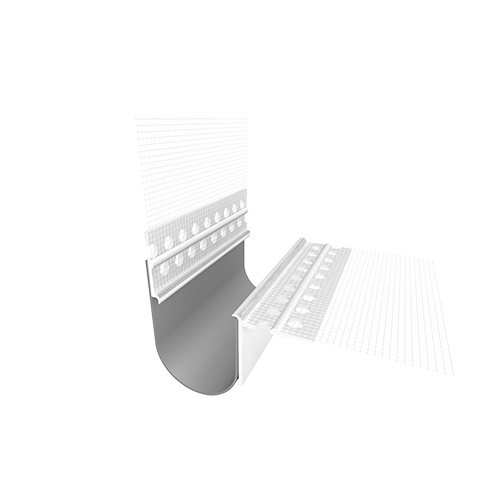 Ejot PVC Profilis 420V 2,5m (deformacinių siūlių profilis kampui)