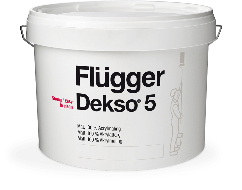 Itin tvirti matiniai dažai sienoms Flugger Dekso 5