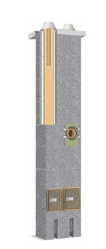 Schiedel Absolut dvigubas kaminas su ventiliacijos kanalu 140+V+200 mm Schiedel Absolut dvigubas kaminas su ventiliacijos kanalu 140+V+200 mm
