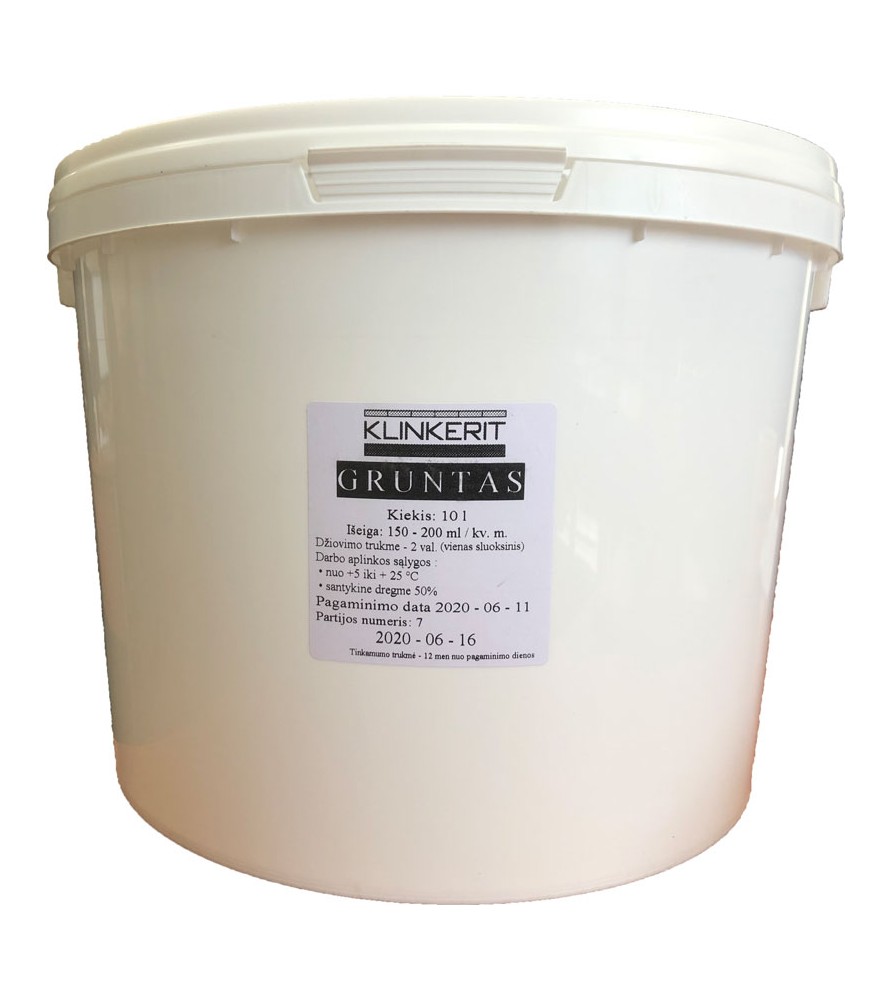 Klinkerit akrilinis giluminis gruntas 10,0 kg