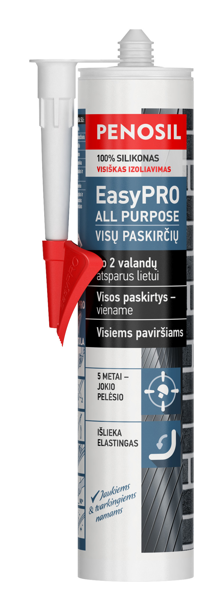 Silikoninis hermetikas Penosil EasyPRO All Purpose (juodas) Silikoninis hermetikas Penosil EasyPRO All Purpose (juodas)