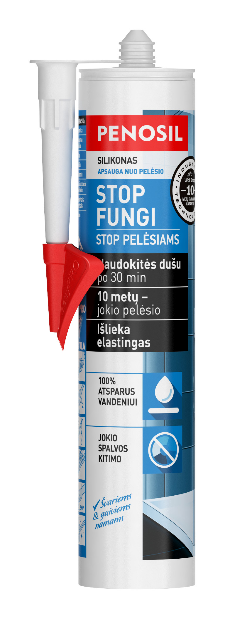 Priešpelėsinis silikoninis hermetikas Penosil Stop Fungi (baltas) Priešpelėsinis silikoninis hermetikas Penosil Stop Fungi (baltas)