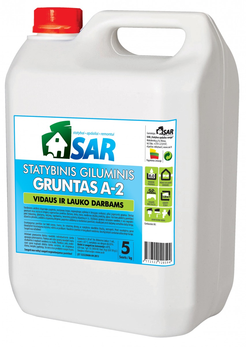 Statybinis giluminis gruntas SAR A2 10,0l Statybinis giluminis gruntas SAR A2 10,0l