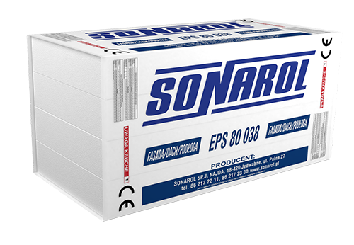 Polistireninis putplastis Sonarol EPS80, nefrezuotas Polistireninis putplastis Sonarol EPS80, nefrezuotas