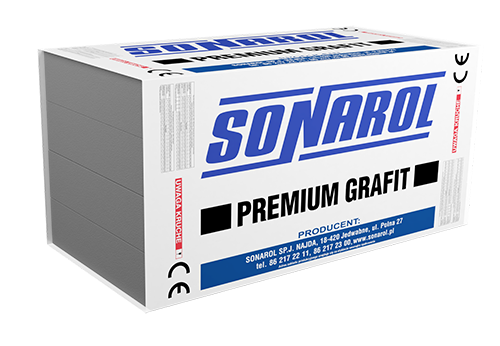 Pilkas fasadinis polistireninis putplastis Sonarol EPS S 031 Premium grafit
